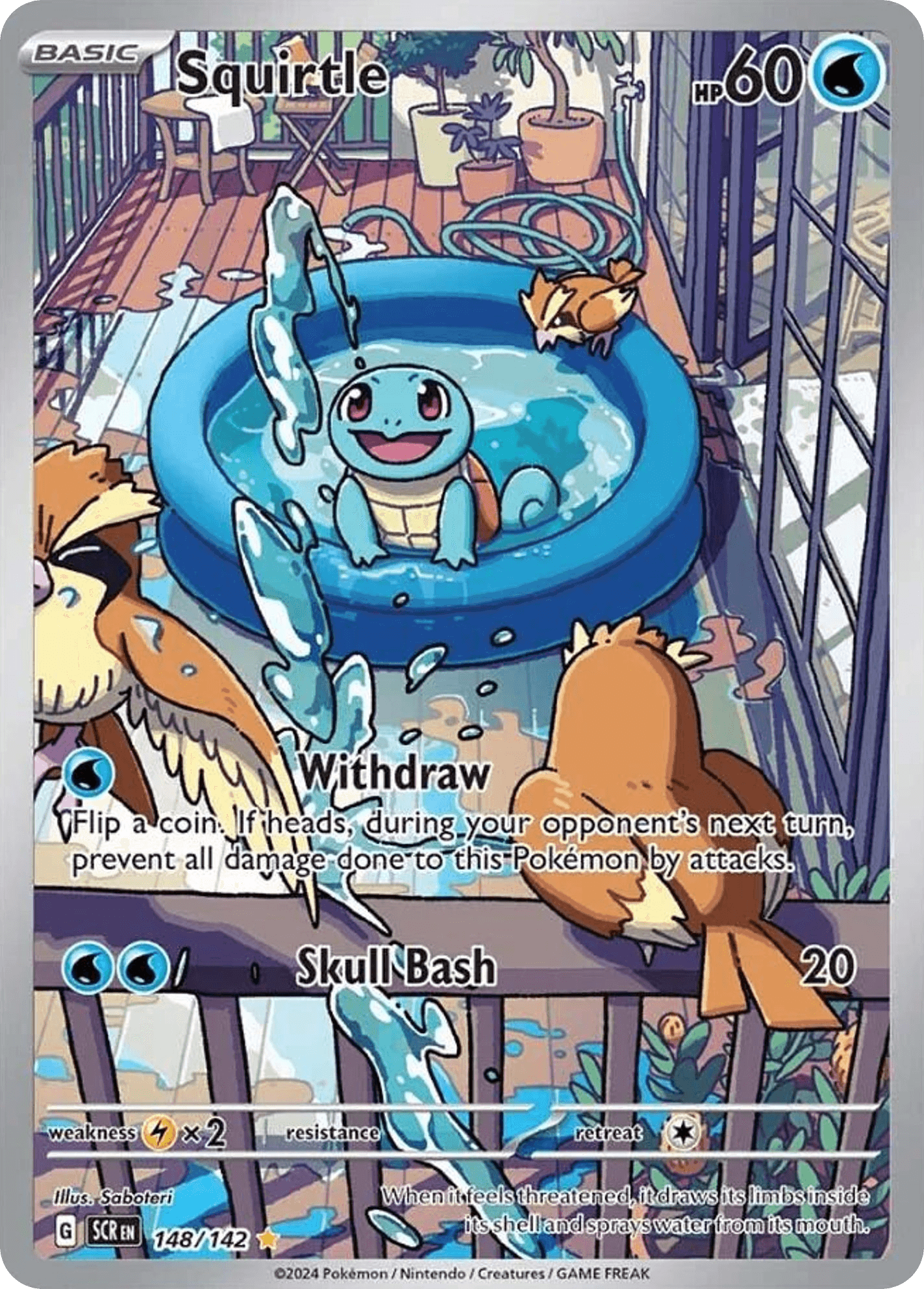 Squirtle Illustration Rare card from Stellar Crown